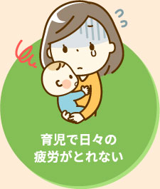 育児で日々の疲労がとれない